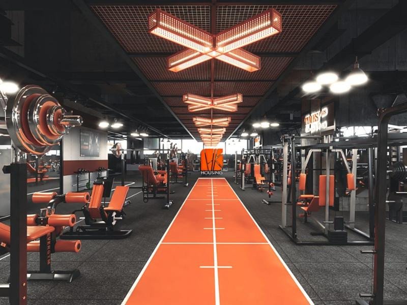 Không gian sang trọng với view đẹp tại Time Plus Fitness Cầu Giấy