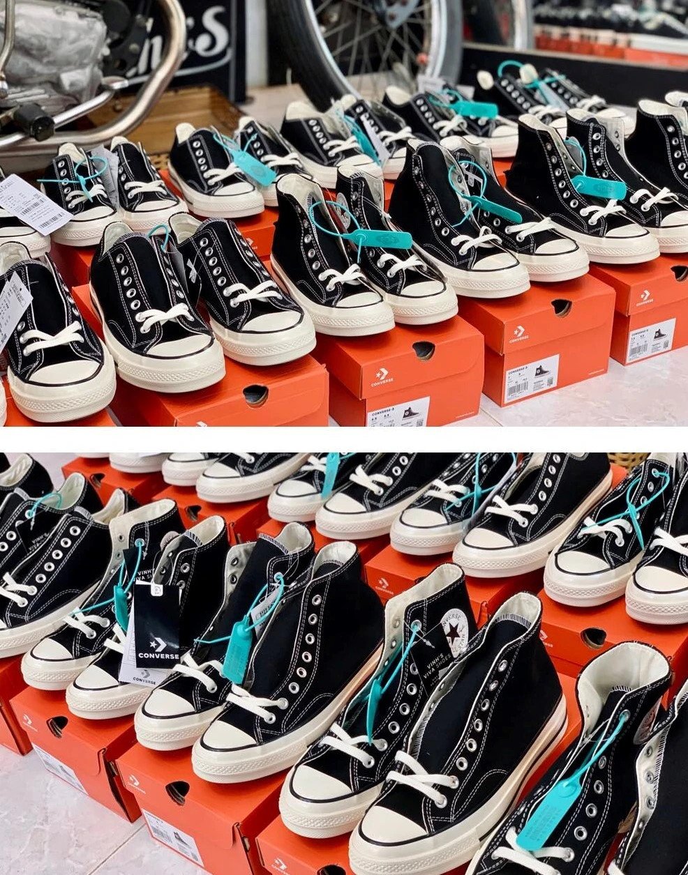 Không gian trưng bày giày dép tại Vinh's Shop, tìm kiếm shop giày sneaker Nha Trang lý tưởng