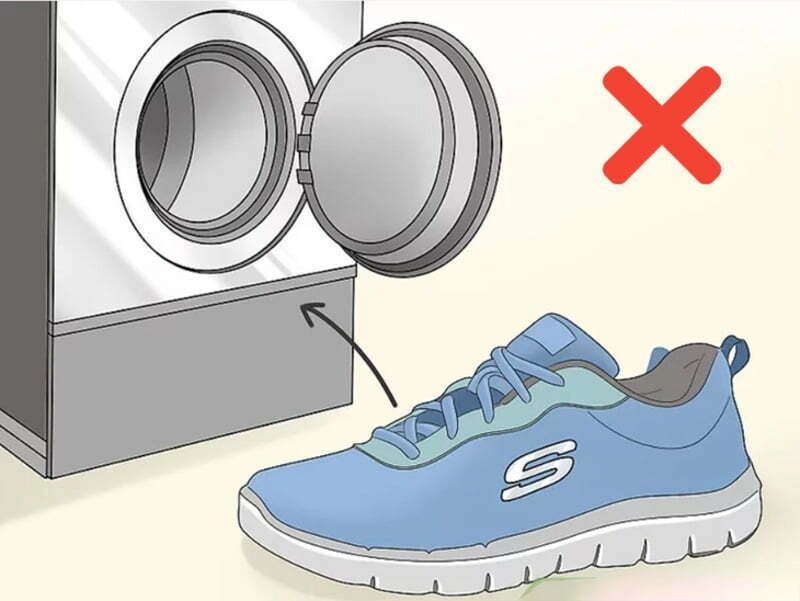 Không nên giặt giày thể thao bằng máy giặt