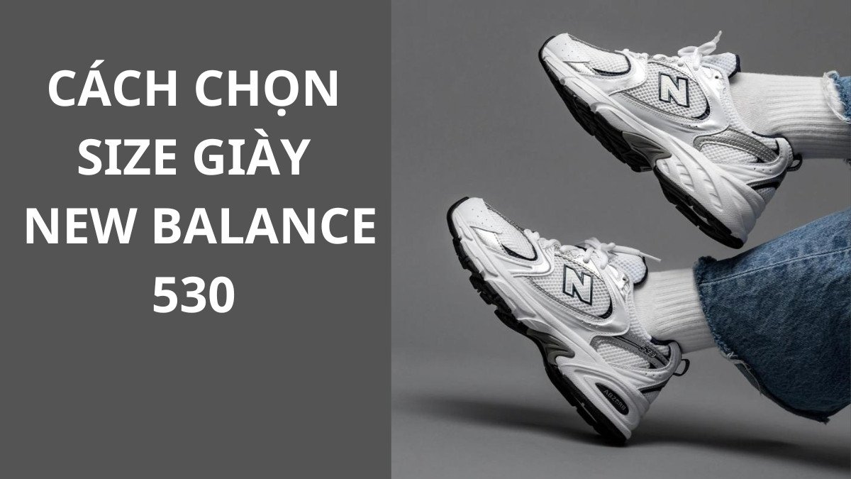 Kích thước giày New Balance 530 nữ trên chân người mẫu