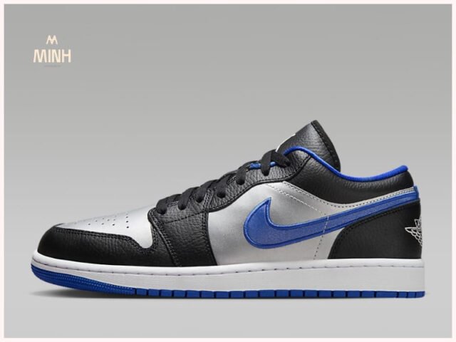 Kiểm tra chất liệu da cao cấp trên giày Nike Jordan chính hãng, đảm bảo độ đàn hồi tốt