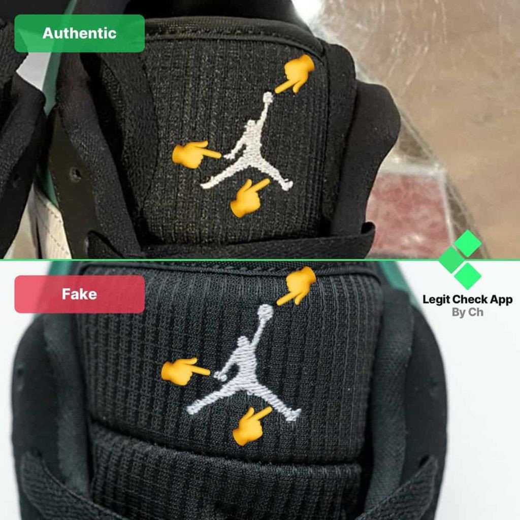 Kiểm tra logo Jumpman trên lưỡi gà giày Jordan 1 Low để phân biệt thật giả