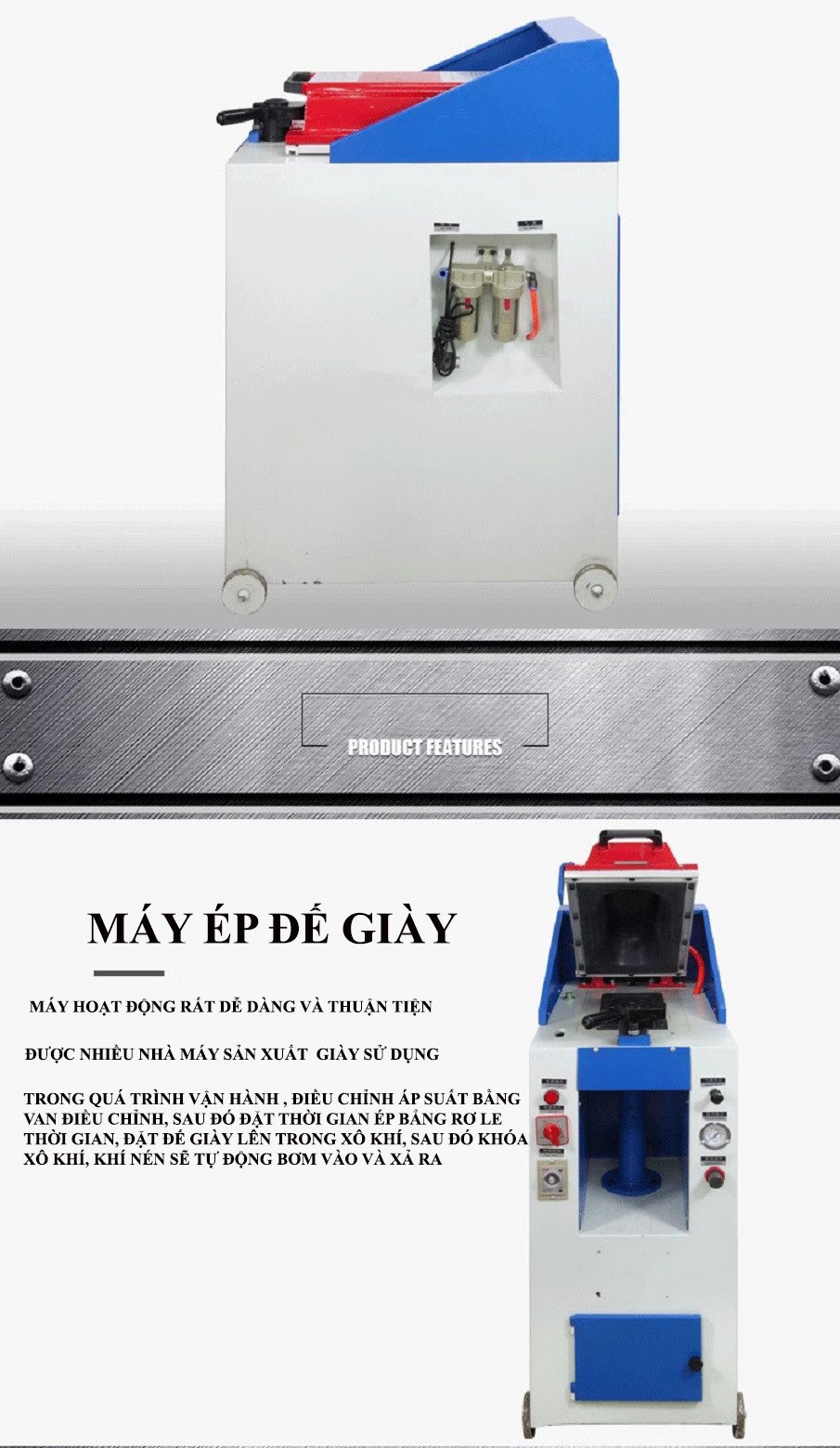 Kiểm tra và bảo dưỡng máy ép đế giày thể thao định kỳ
