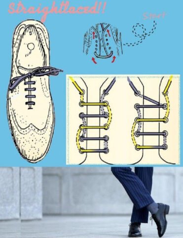Kiểu buộc dây giày tây cột dây Straight Bar thanh lịch