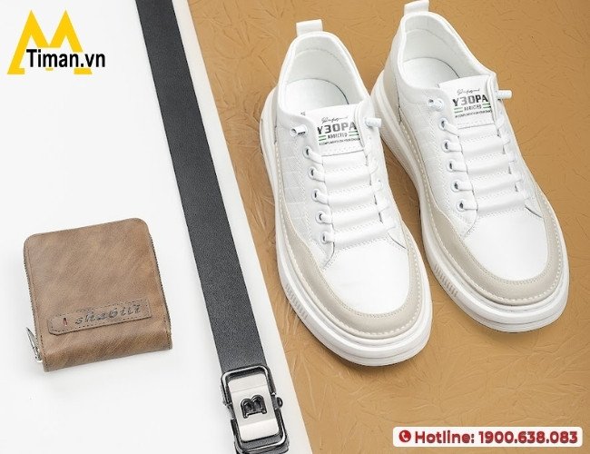 Kiểu dáng giày thể thao nam trung niên tối giản và lịch lãm