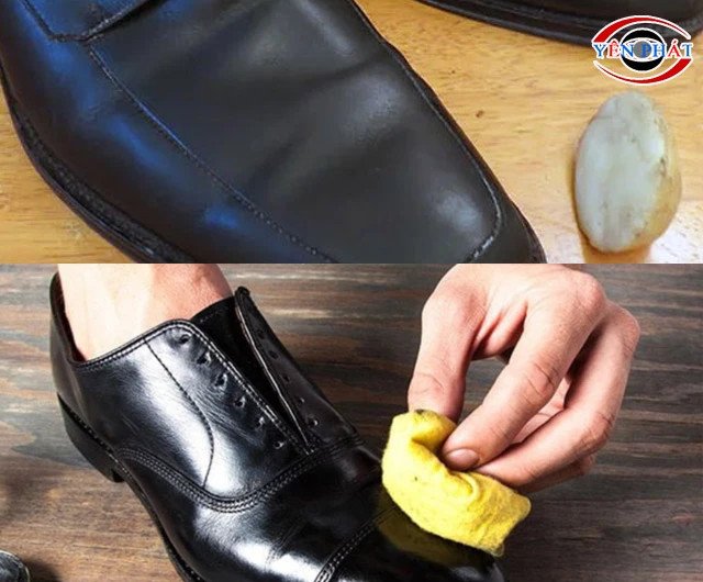 Làm bóng giày da bằng khoai tây