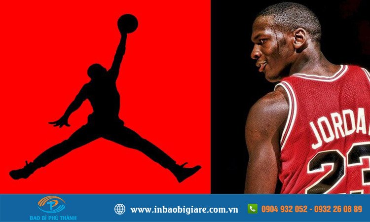 Logo Jumpman huyền thoại trên hộp giày Nike Jordan