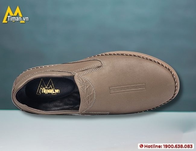 Lót đệm êm ái bên trong giày lười nam da bò giá rẻ mang lại sự thoải mái