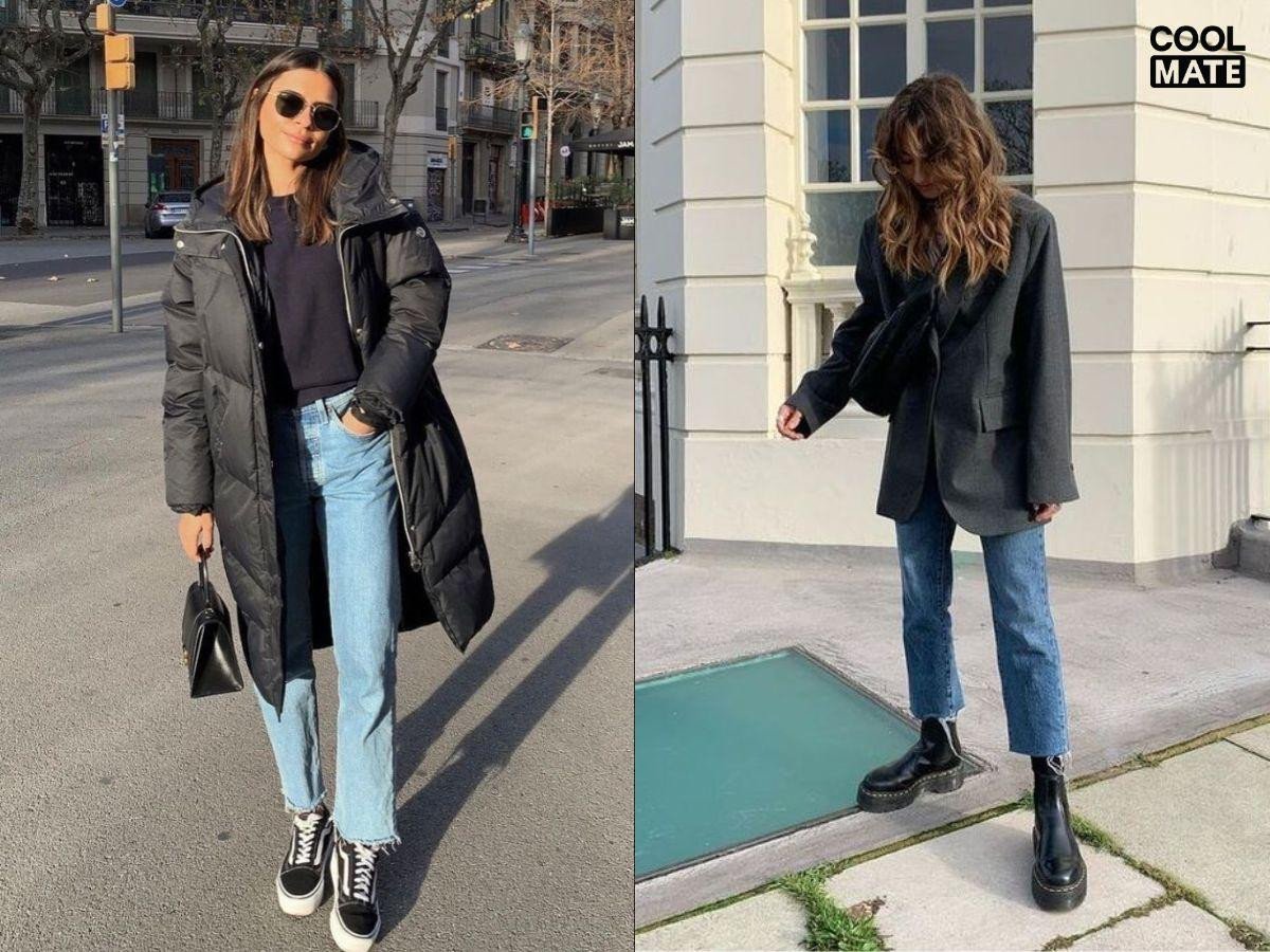 lựa chọn chất liệu giày phù hợp với quần jean