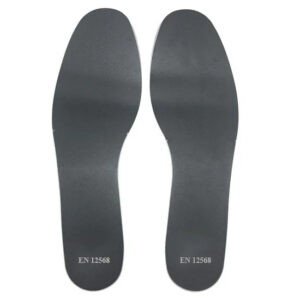 Mặt cắt ngang của giày bảo hộ Garan GS1 cho thấy miếng lót thép chống đâm xuyên đạt tiêu chuẩn EN12568