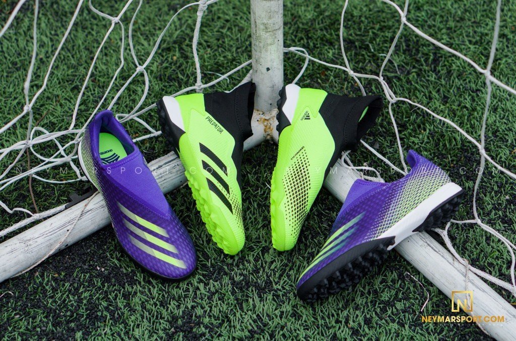 Mặt cắt ngang của giày đá bóng không dây Adidas