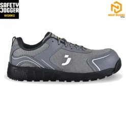 Mẫu giày bảo hộ Jogger AAK S1P màu xám, thiết kế hiện đại phù hợp cho công nhân Bình Dương