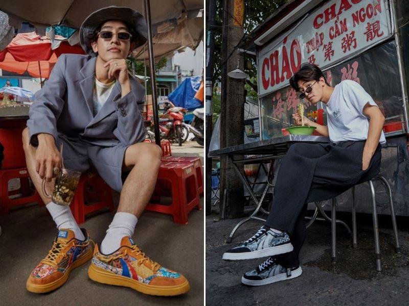 Mẫu giày Bitis Hunter Street x Vietmax với họa tiết độc đáo, lấy cảm hứng từ văn hóa đường phố Hà Nội