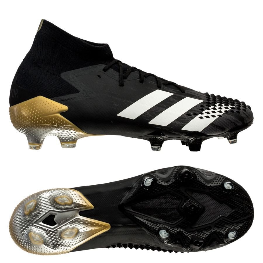 Mẫu giày bóng đá Adidas Predator 20.1 FG/AG màu đen trắng vàng kim loại
