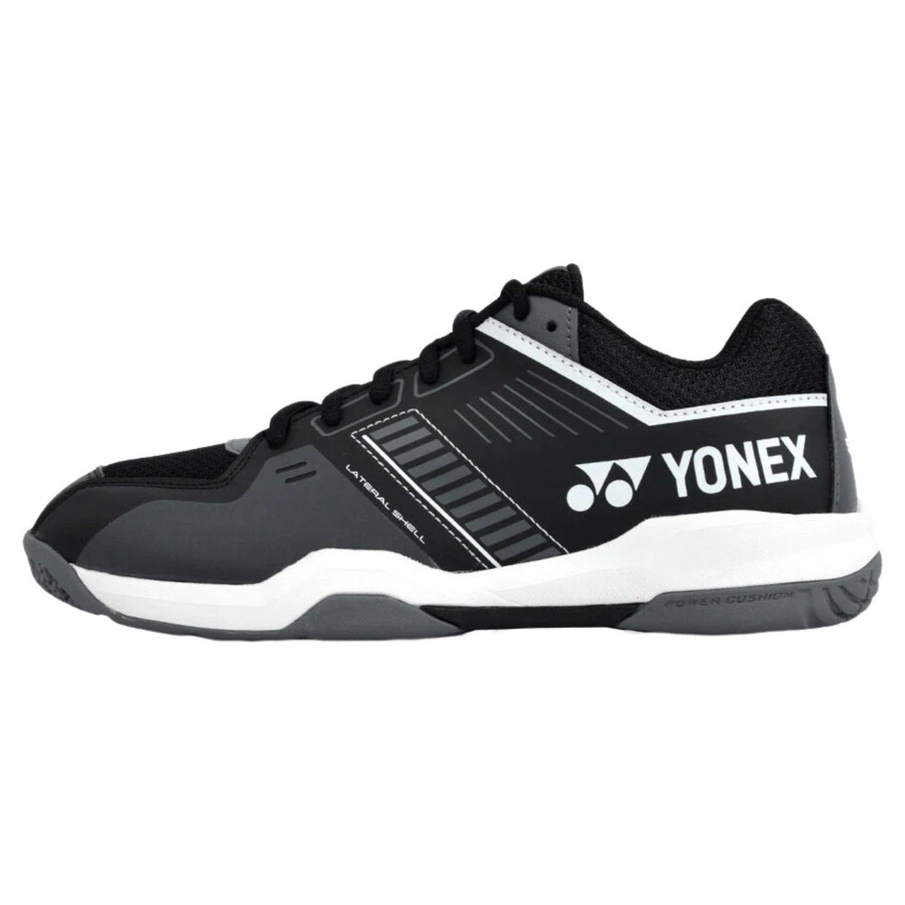 Mẫu giày cầu lông Yonex Strider Flow màu đen mạnh mẽ, phù hợp với phong cách năng động trên sân.