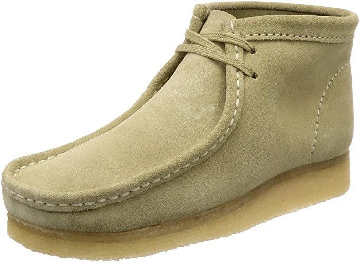 Mẫu giày Clarks Wallaby Boots cổ điển màu đen làm từ da thật