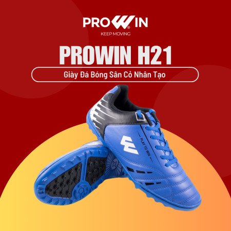 Mẫu giày đá banh size 45 Prowin H21 màu xanh bích, bền bỉ và thoải mái.
