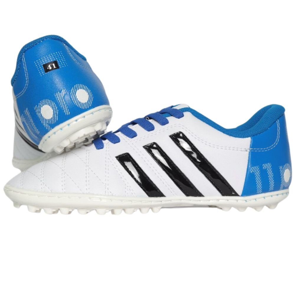 Mẫu giày đá bóng Adidas 11 Pro Toni Kroos TF màu trắng sọc xanh kinh điển