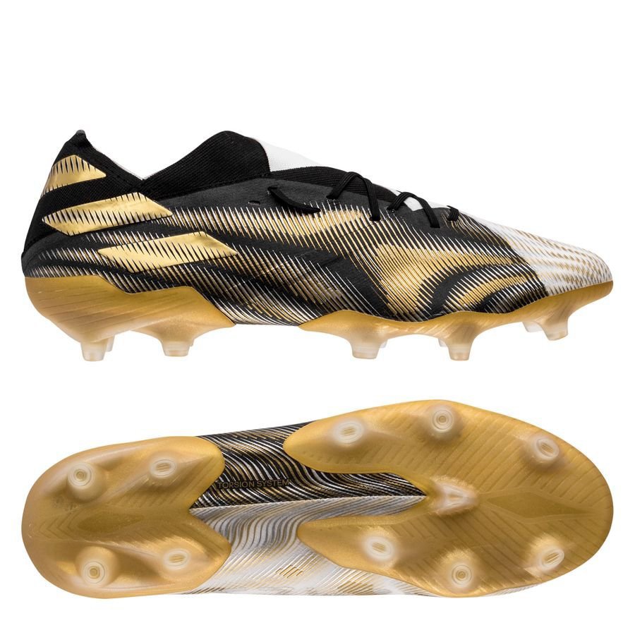 Mẫu giày đá bóng Nemeziz .1 FG/AG màu trắng vàng đen cao cấp