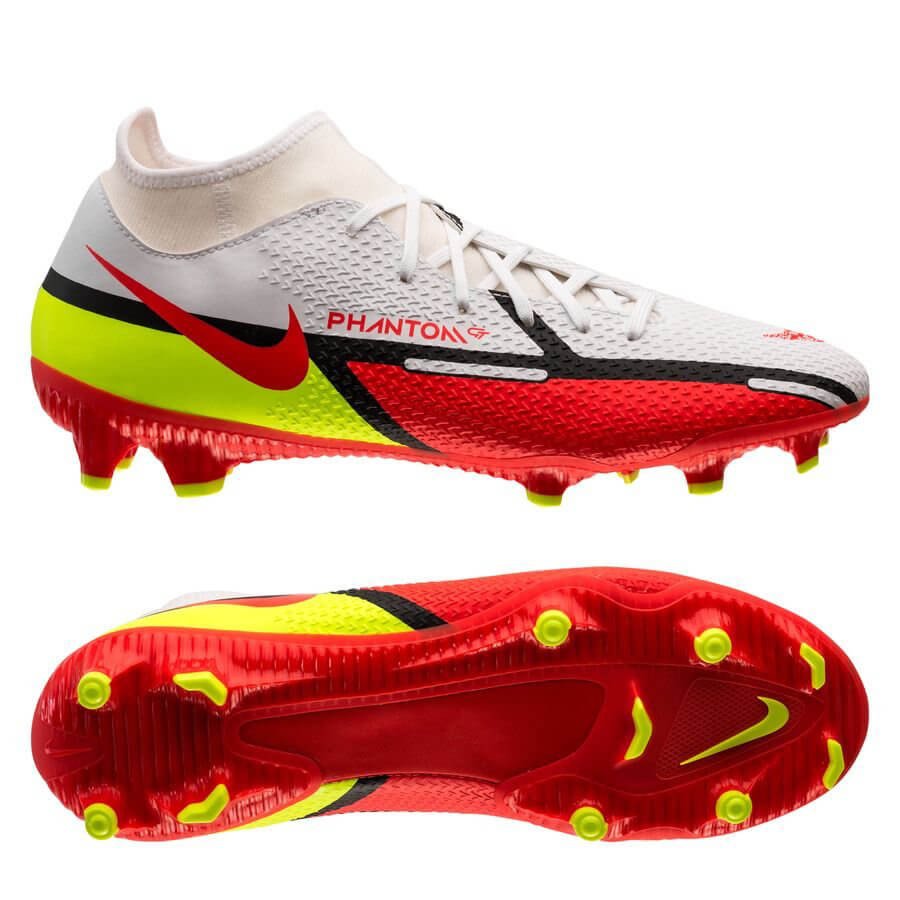 Mẫu giày đá bóng Nike Phantom GT 2 Academy DF MG trắng đỏ vàng