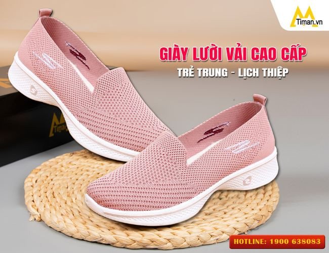 Mẫu giày lười vải nữ classic màu trung tính, dễ dàng phối đồ với nhiều trang phục