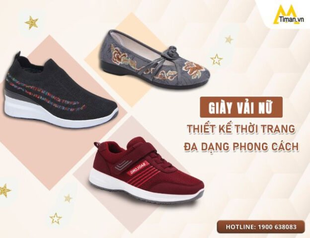 Mẫu giày lười vải nữ đa dạng kiểu dáng và màu sắc, mang lại sự thoải mái