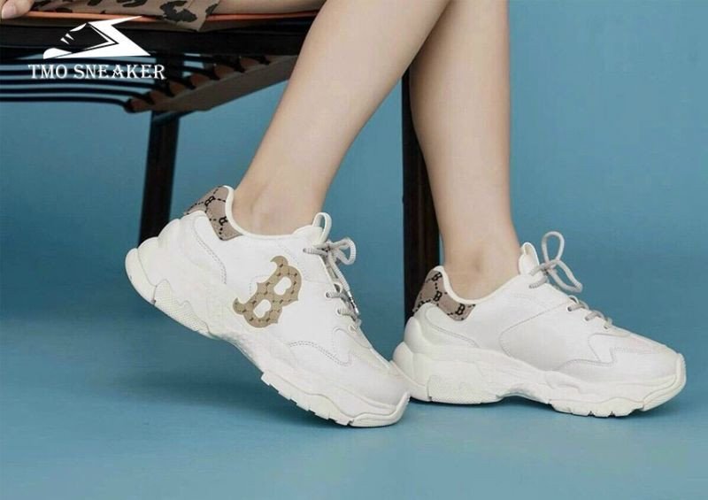 Mẫu giày sneaker hot 2025 MLB Big Ball Chunky Mono Heel Boston basic