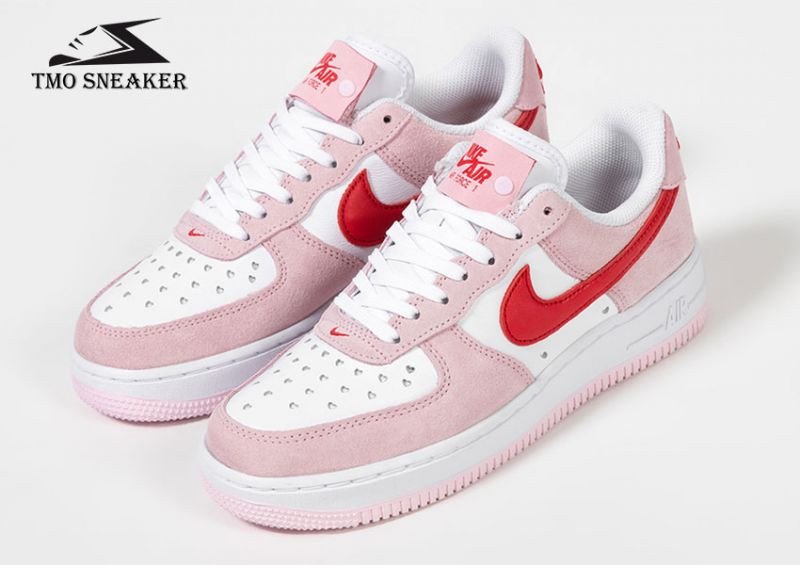 Mẫu giày sneaker hot 2025 Nike Air Force 1 Valentine’s Day màu hồng mộng mơ