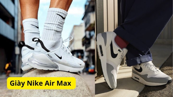 Mẫu giày thể thao Nike Air Max với phần đệm khí có thể nhìn thấy