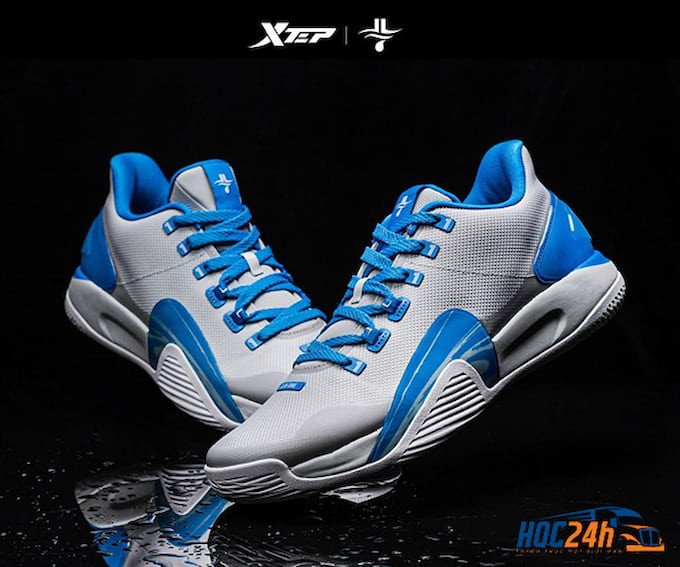 Mẫu giày thể thao Xtep màu xám phối cam