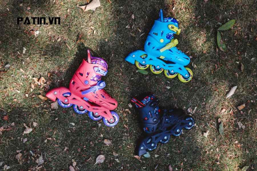 Mẫu giày trượt patin Flying Eagle NT2 màu đỏ cho bé năng động