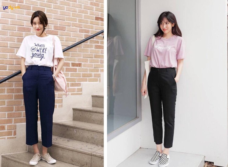 Mẫu quần vải lý tưởng để kết hợp với giày thể thao Yody