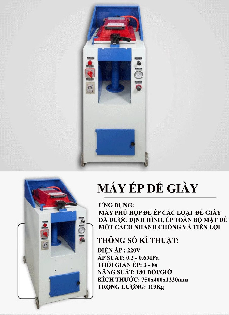 Máy ép đế giày tự động hóa tăng năng suất sản xuất