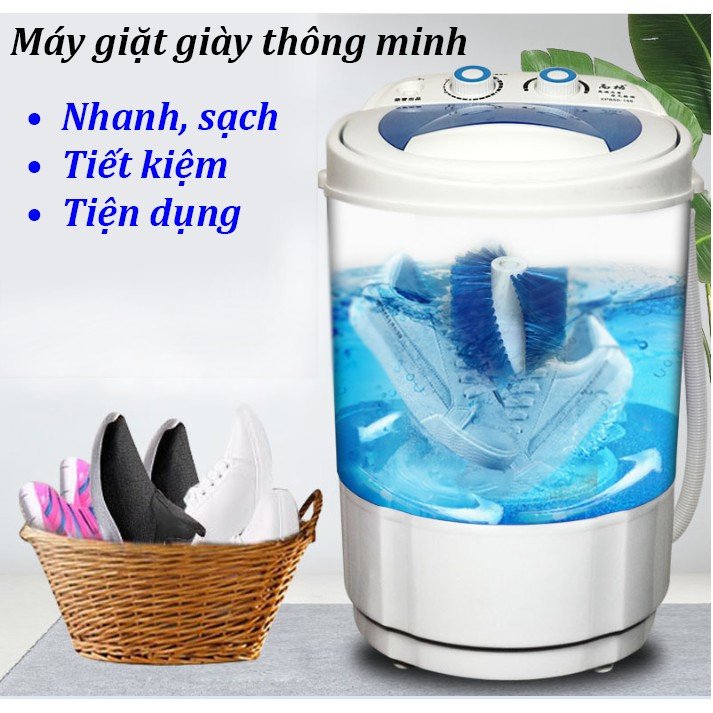 Máy giặt giày dép mini Oaks với thiết kế nhỏ gọn, phù hợp không gian hẹp