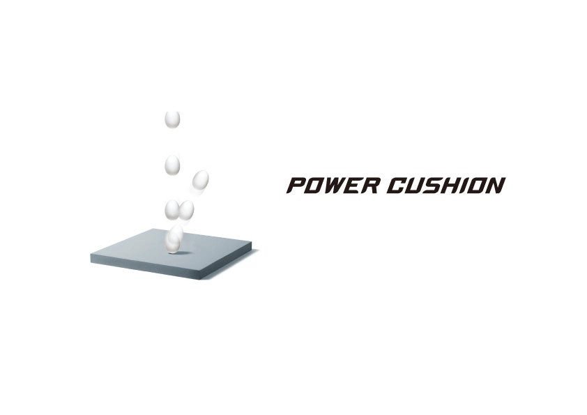 Minh họa công nghệ Power Cushion giúp hấp thụ lực và đẩy bật trên giày cầu lông Yonex