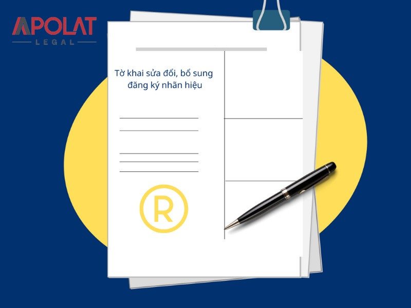 Minh hoạ tờ khai sửa đổi đăng ký nhãn hiệu
