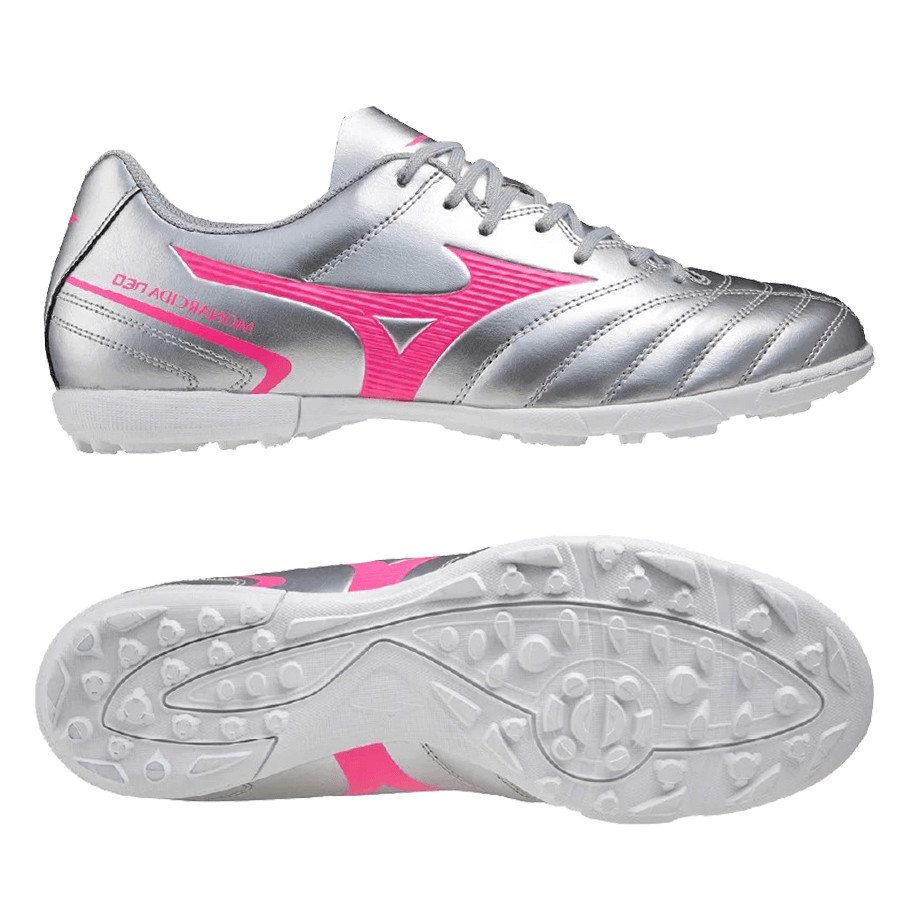 Mizuno Monarcida Neo II Select AS màu bạc hồng, chi tiết đế đinh TF