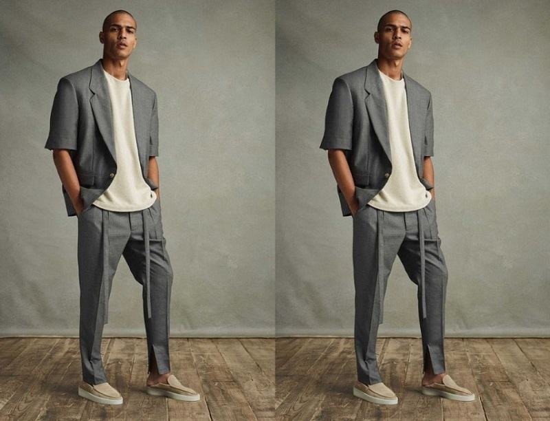 Người đàn ông lịch lãm khi mặc vest đi cùng giày Jordan trắng