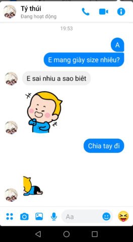 Người yêu hỏi size giày