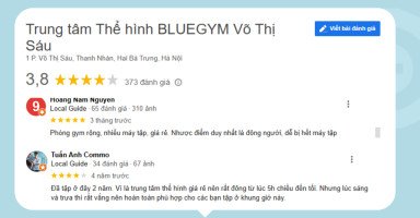 Những đánh giá tích cực từ hội viên về dịch vụ Blue Gym