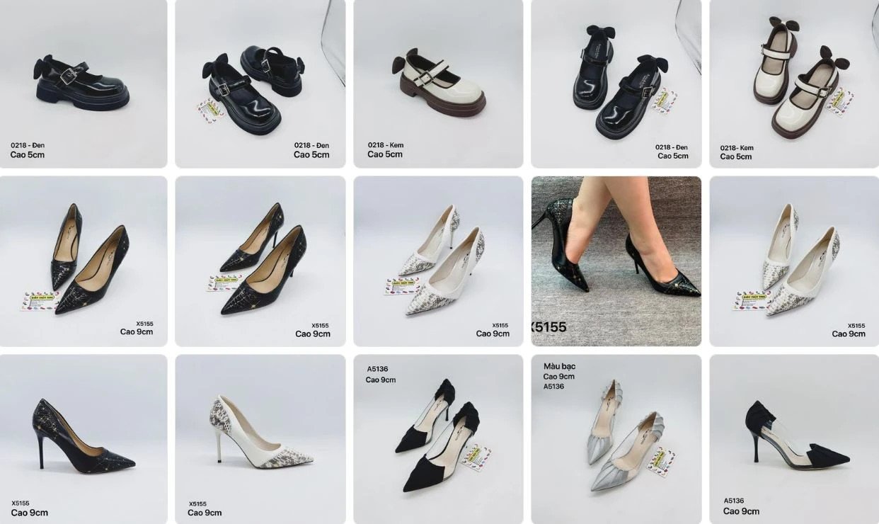 Những đôi giày hot trend và phong cách tại Shop Giày Thủy Tinh, một trong các shop giày Nha Trang