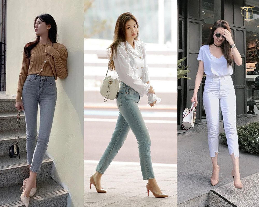 Nữ sinh duyên dáng với giày cao gót đen khi chụp kỷ yếu cùng áo dài