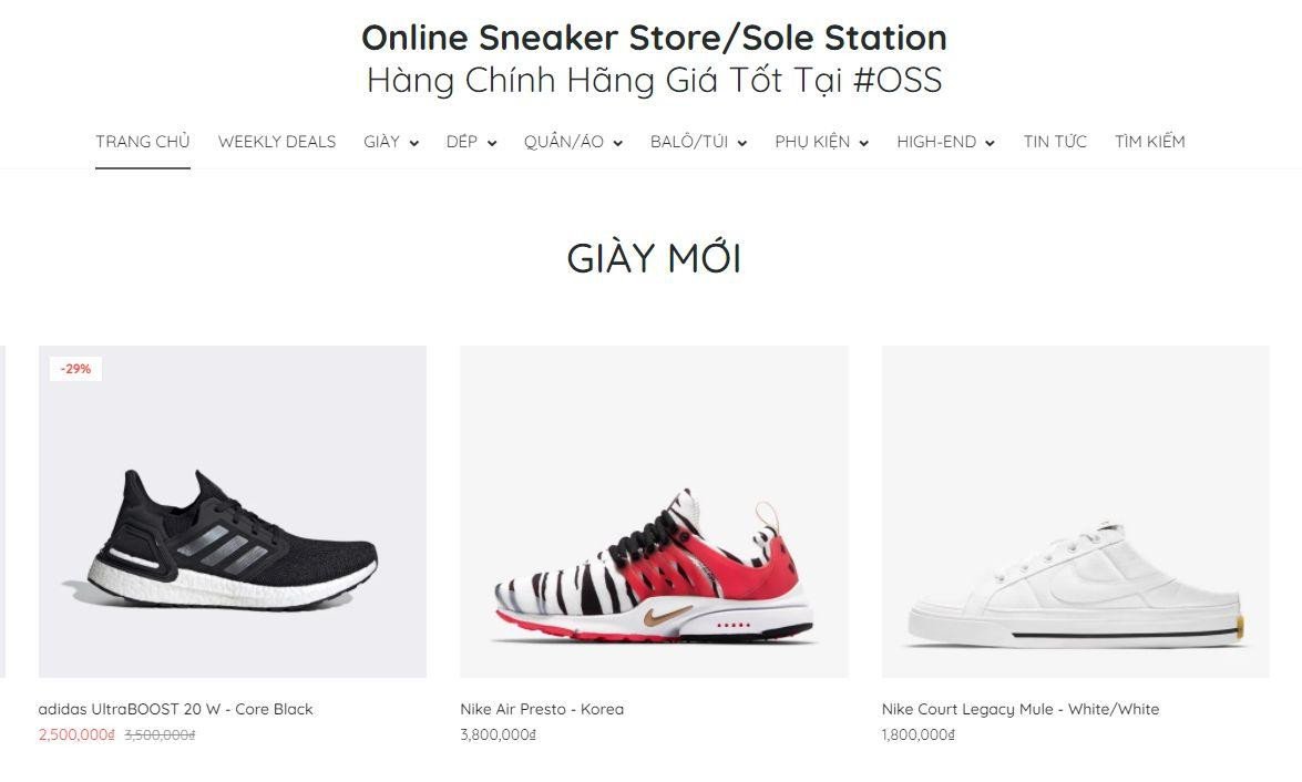 Online Sneaker Store (OSS) - địa chỉ mua sắm giày casual lifestyle