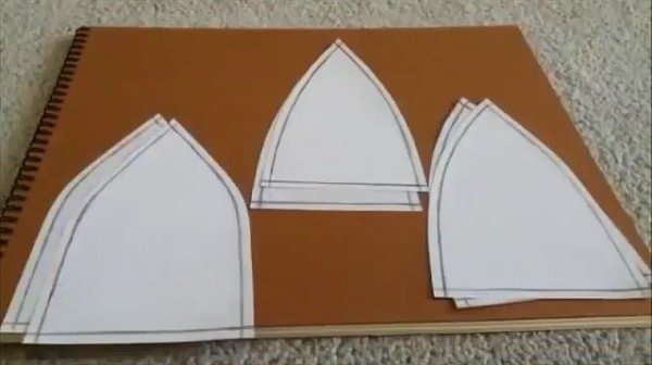 Phác thảo đường viền cho các mảnh thân mũ