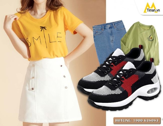 Phối đồ đa dạng phong cách với giày thể thao nữ siêu nhẹ
