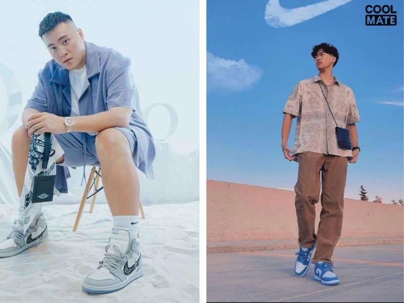 Phối giày Jordan với áo sơ mi oversize