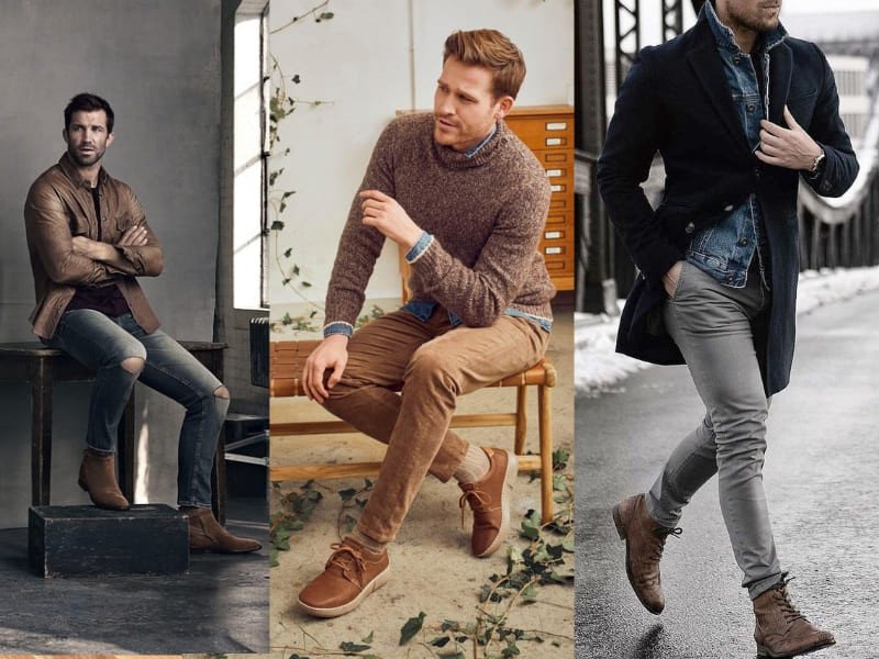 Phối giày tây với quần jean nam hài hòa màu sắc và kiểu dáng