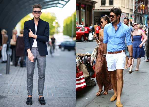 Phong cách đi giày lười không vớ, vẻ đẹp phóng khoáng và tiện lợi.