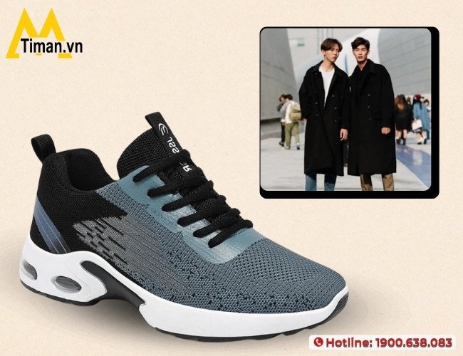 Phong cách đường phố cá tính với giày thể thao nam độn đế