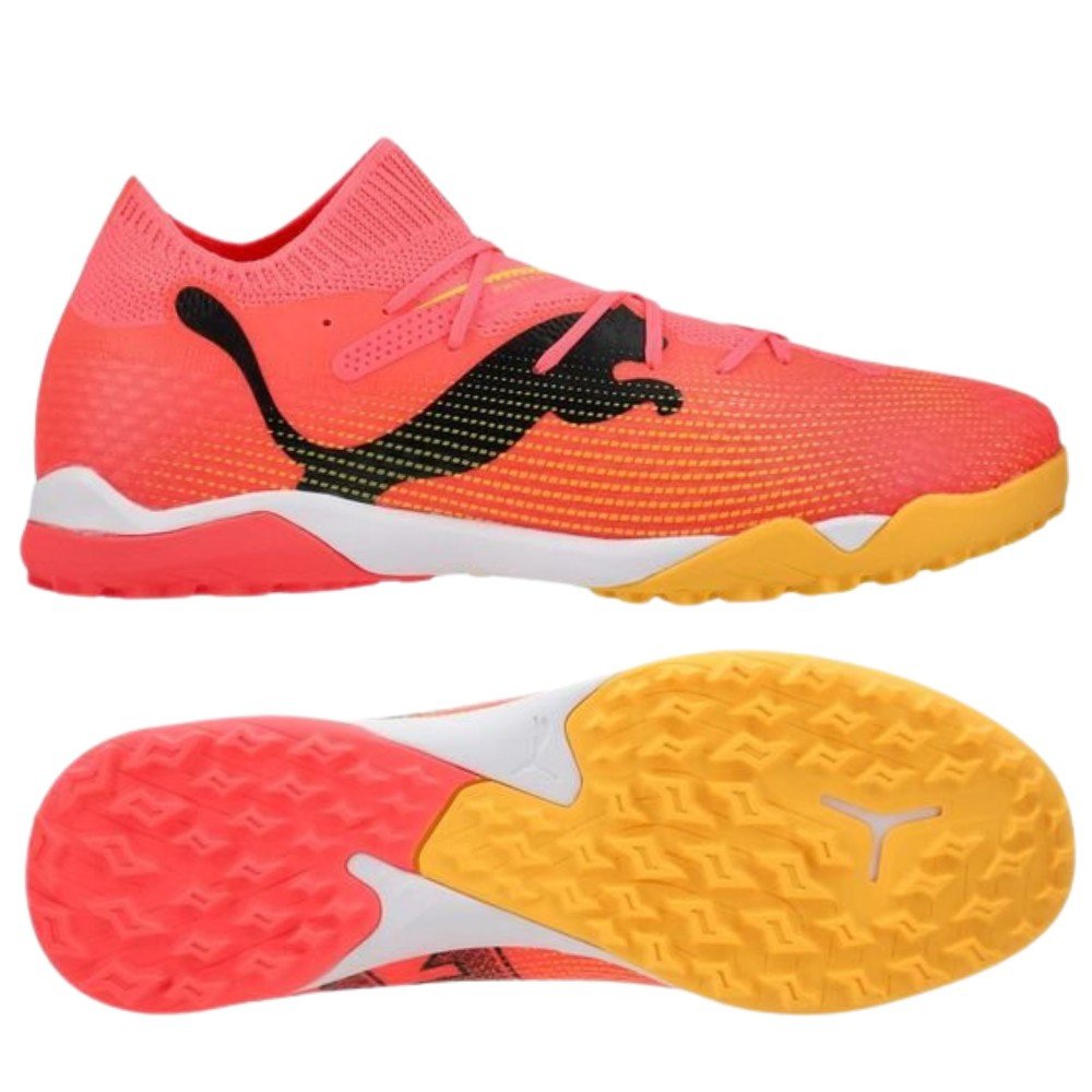 Puma Future 7 Pro Cage TT hồng cam, đế giày chuyên dụng cho tốc độ và kiểm soát bóng